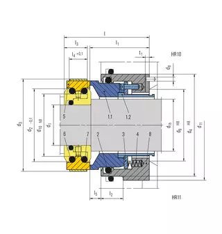 Technical drawing of HR