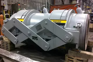 Expansion joint system ensuring secure flue gas sealing in an industrial facility in the USA.