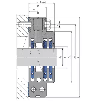 Technische Zeichnung von Espey WD500