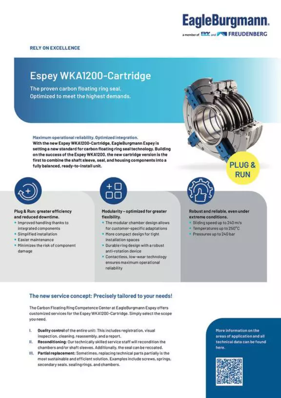 Espey WKA1200-Cartridge carbon floating ring seal