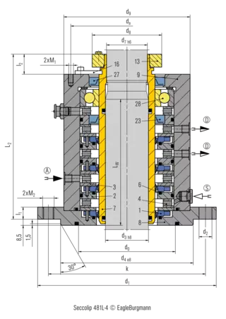 Technical drawing of SeccoLip481