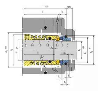 Technische Zeichnung von H3B