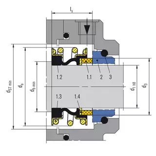 Technical drawing of eMG