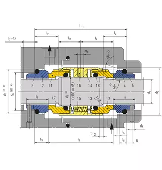 Technische Zeichnung von H74-D