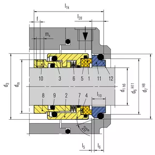 Technical drawing of eHJ