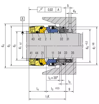 Technical drawing of AX40K