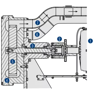 Technical drawing of MagBlower model 128