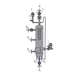 Technical drawing of TSA6
Barrier/buffer fluid system