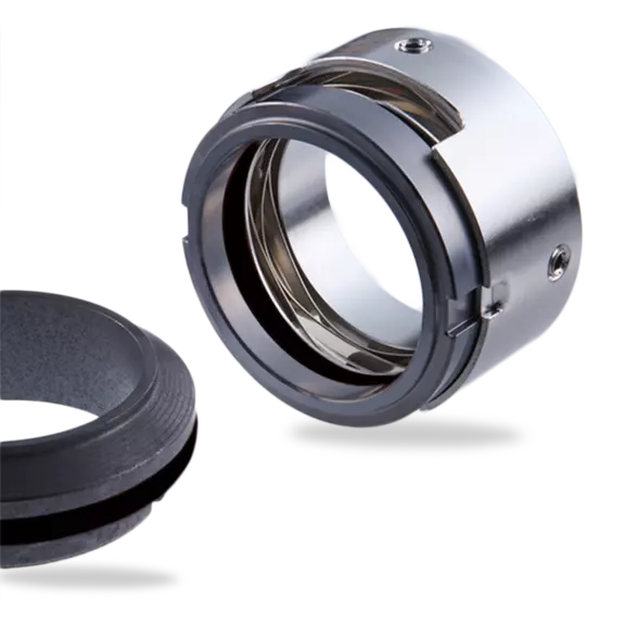Mechanische Gleitringdichtung mit rotierendem und stationärem Dichtungsring für die zuverlässige Abdichtung von Pumpen, Kompressoren und Industrieanlagen.