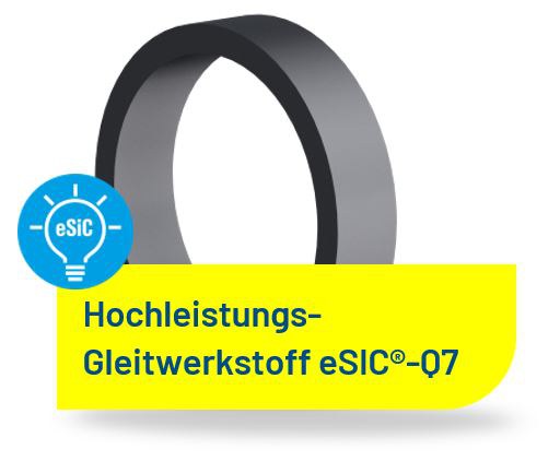 Hochleistungs-Gleitwerkstoff eSiC®-Q7