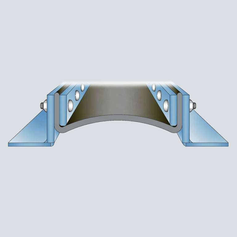 V-Flanges elastomeric expansion joint