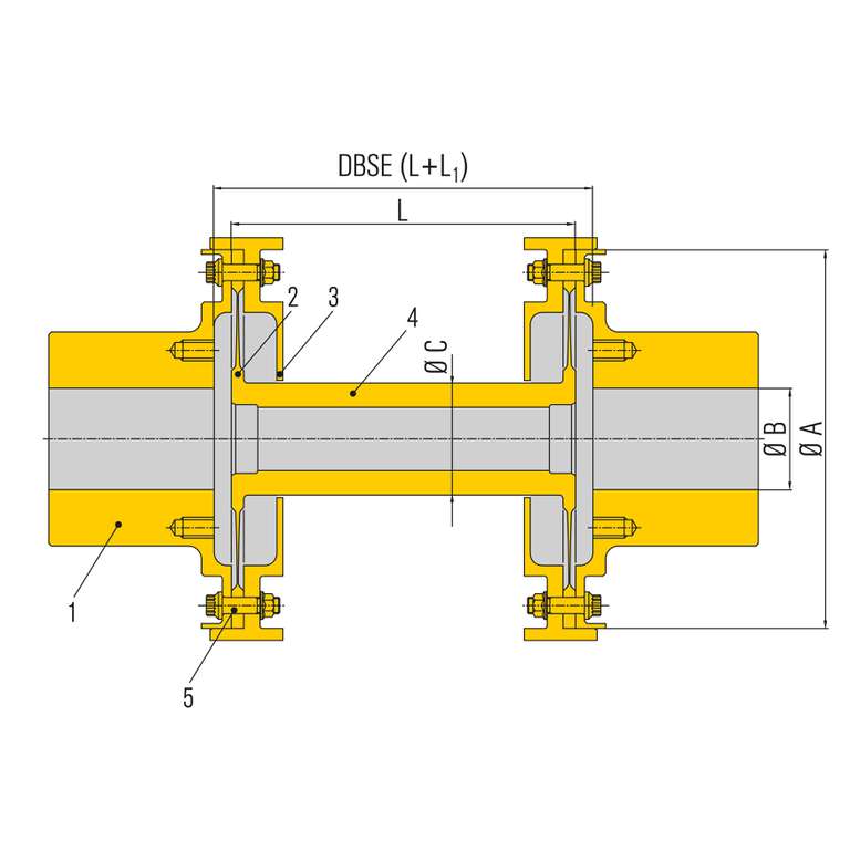 Diaphragm Coupling Model 100 API 671 / ISO 10441 EN